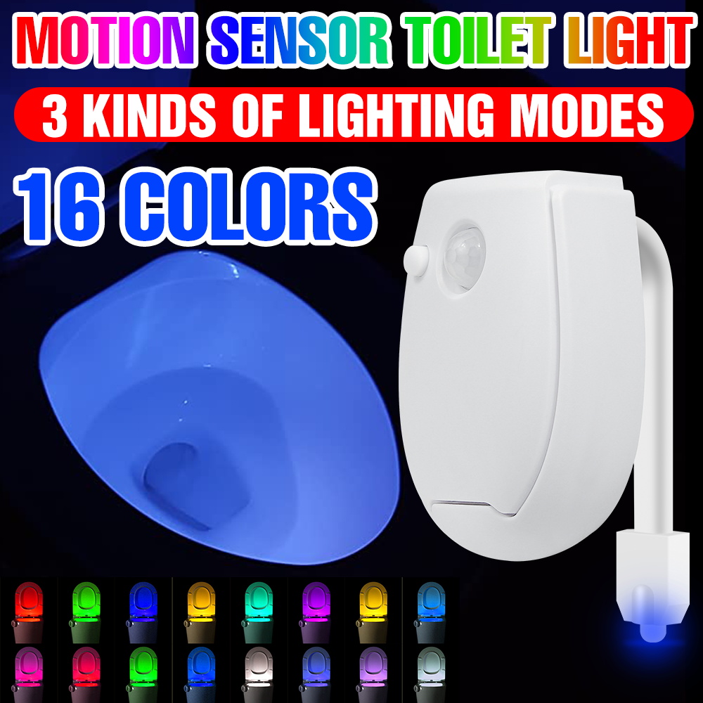 Voice Control Light Bulb - LED トイレランプスマート PIR モーションセンサー常夜灯防水便器シートバックライト WC 16