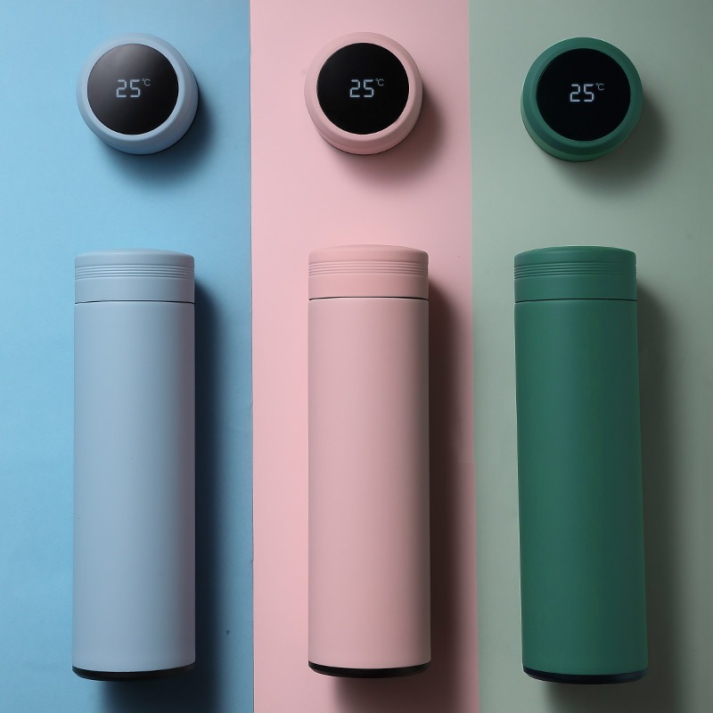 Home Smart Kettle - 500 ミリリットルスマートウォーターボトルステンレス鋼魔法瓶温度表示漏れ防止魔法瓶コーヒーカップミルクマグクリスマスギフト