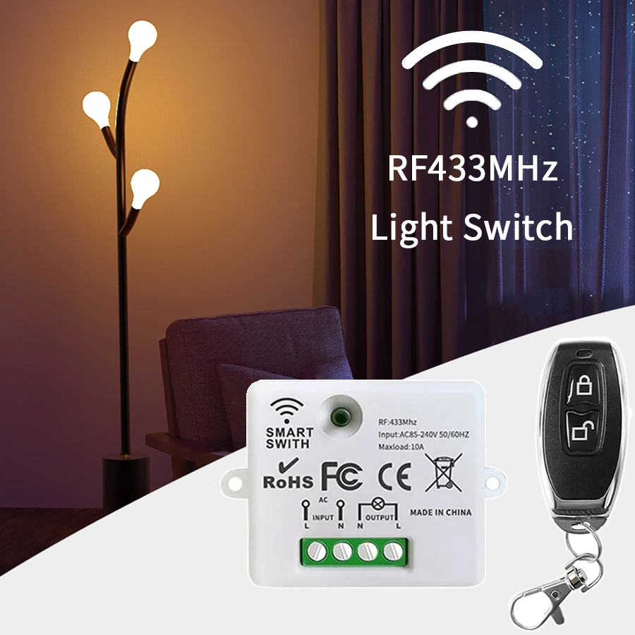 Smart Home Sistem - RF 433MHz ワイヤレスリモートコントロールスイッチスマートホーム 110V 220V 10A