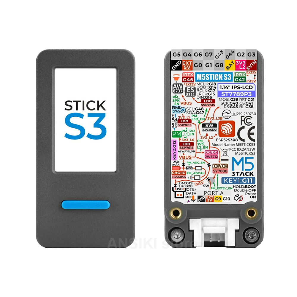 Smart Home Sistem - M5Stack M5StickS3 ESP32-S3 IoT開発キット、IoT制御スマートホームアプリケーション用の画面付きポータブルキット