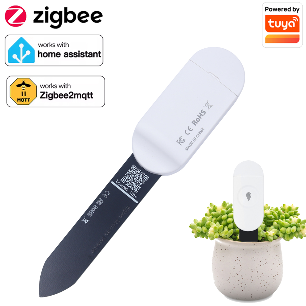 Smart Home Energy Monitor - Tuya Zigbee 温度湿度水分検出器スマート土壌テスター水分センサー電話アプリリアルタイムモニター家庭菜園用