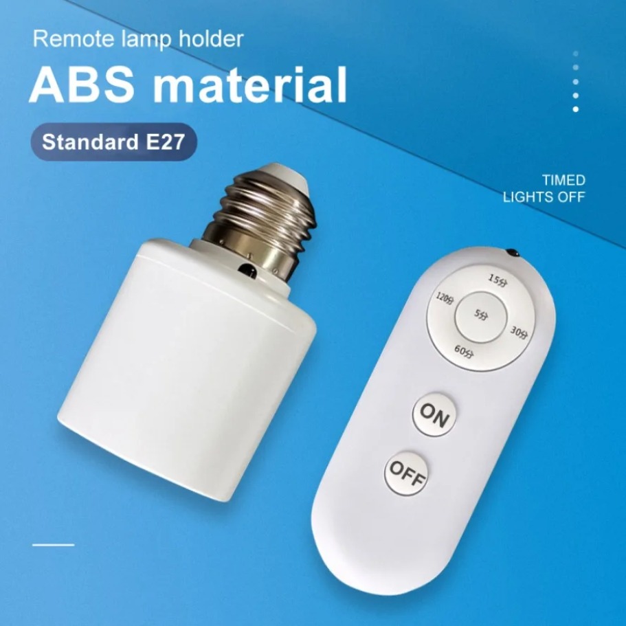 Voice Control Light Bulb - E27 スマートワイヤレスリモコン電球ソケットタイマースイッチランプベースアダプター AC 110V-240V スマートホームオートメーション用 ﻿