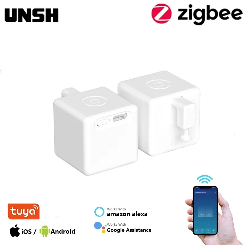 Smart Home Plus - Tuya Zigbee 1/3 個スマート Tpye-C 充電式タッチフィンガーボットプラスロボットボタンプッシャーアームスイッチサポート