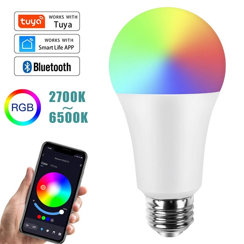 Voice Control Light Bulb - E27 WiFi スマートLED電球 RGBCW カラフル AC110V-220V