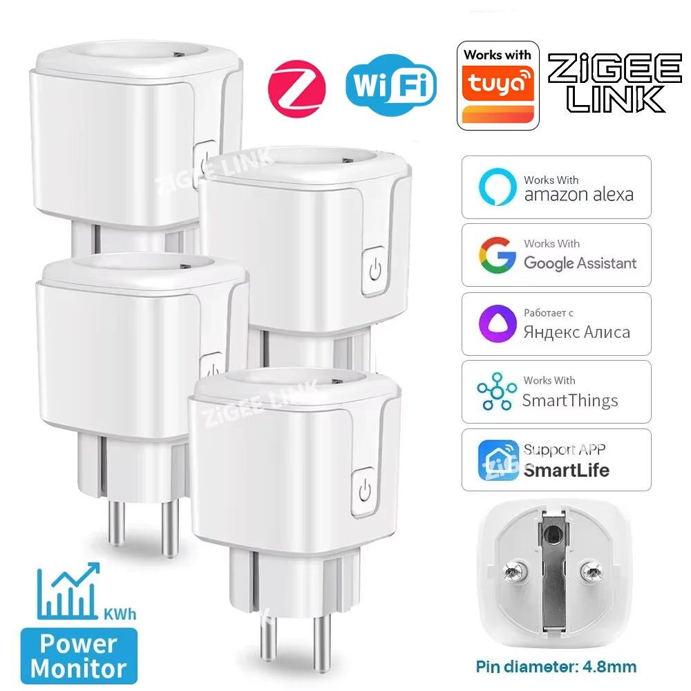 Smart Home Energy Monitor - ZigBee EU プラグ 16A/20A スマートプラグ パワーモニター