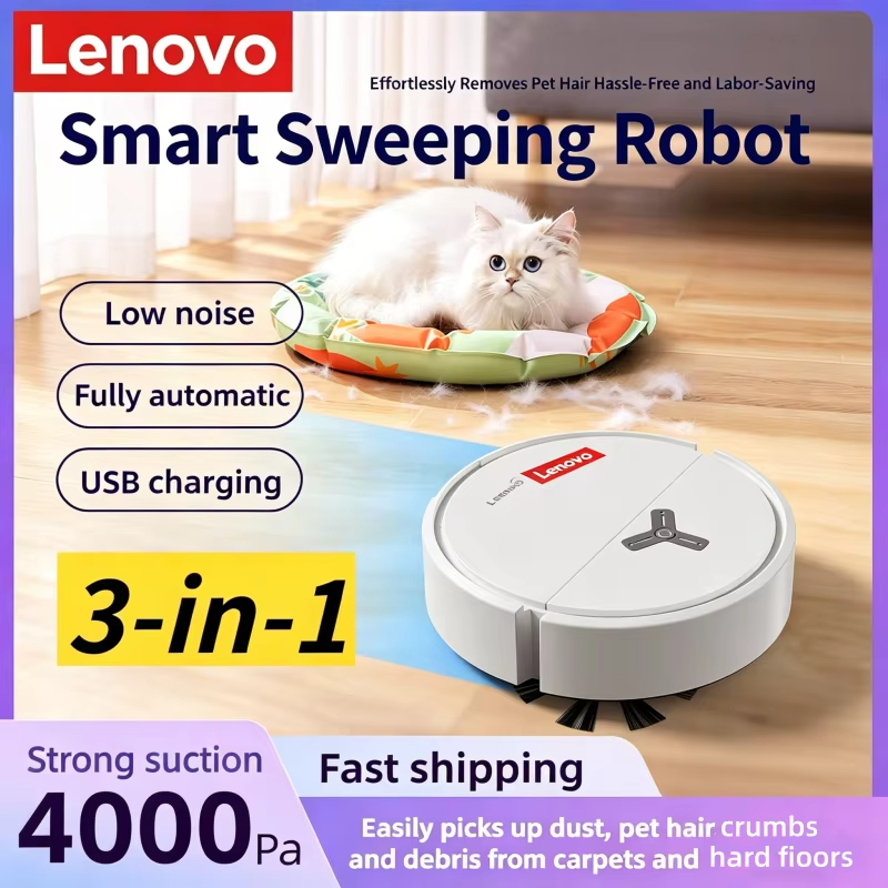 Smart Home Gadgets - レノボ 3-in-1 スマート掃除ロボット アスピラトゥール スタウプザウガー ロボット掃除機