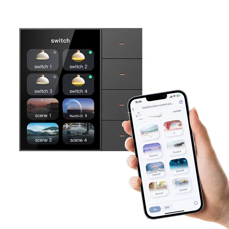 Smart Home Features - F3 Pro 3.5インチIPSタッチパネルスマートスイッチ Zigbee 4シーン調光器 UK