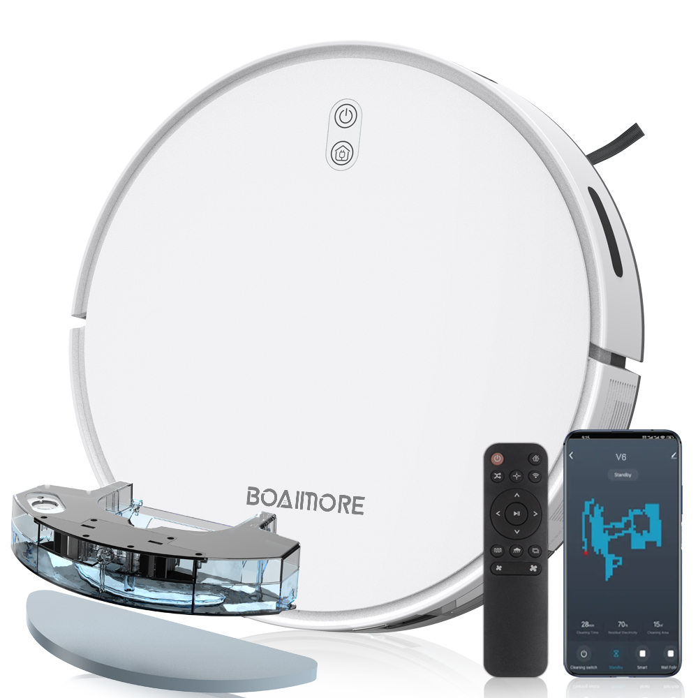 Smart Home Sistem - ロボット掃除機コンボモップ 6500PA スマートワイヤレスアプリ制御床掃除機自己充電家庭用ロボット