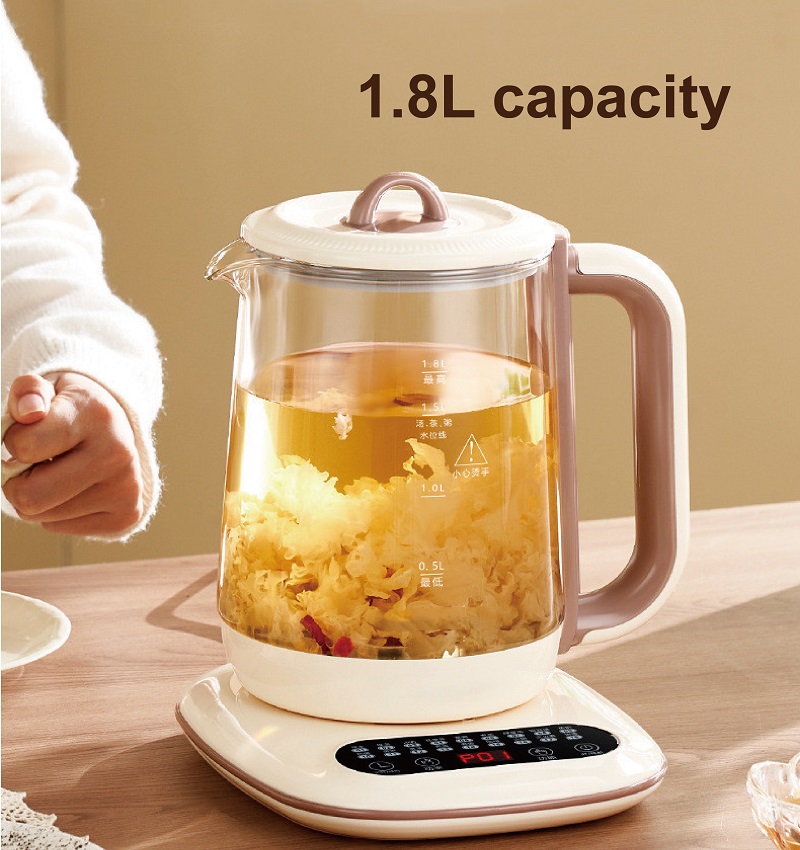 1.8Lスマート電気ケトル 多機能健康ポット ガラス製温度制 - Home Smart Kettle のレビューと価格