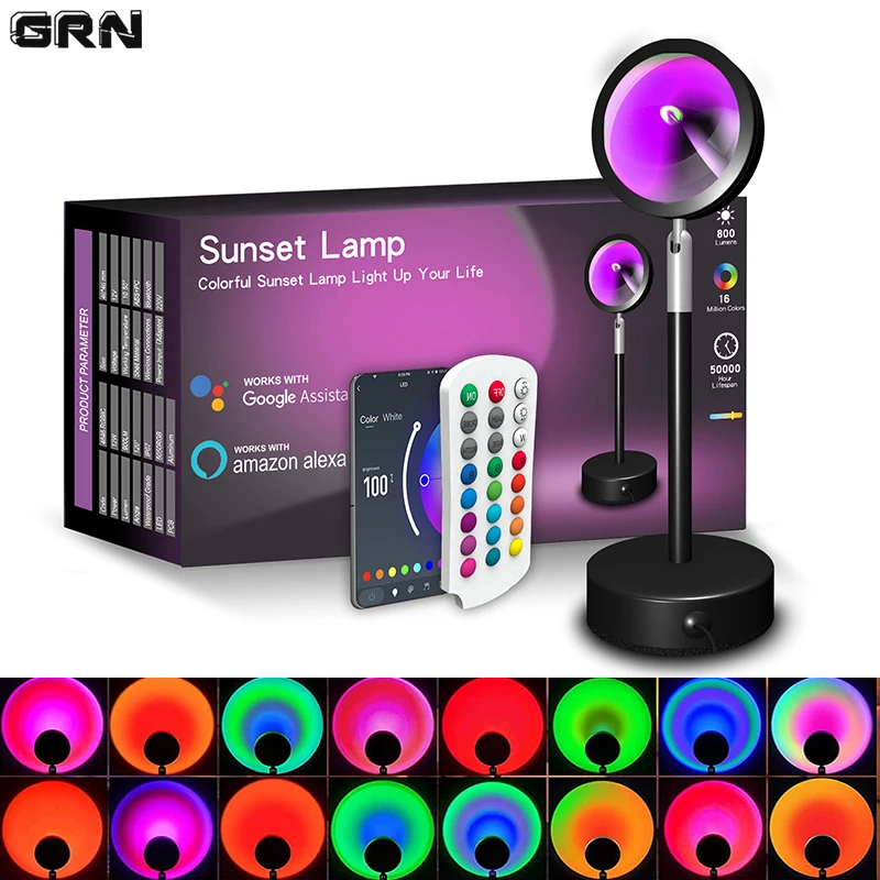 スマートLEDサンセットランプ,カラフルな変更ランプ,Blu - Smart Home Sistem のレビューと価格