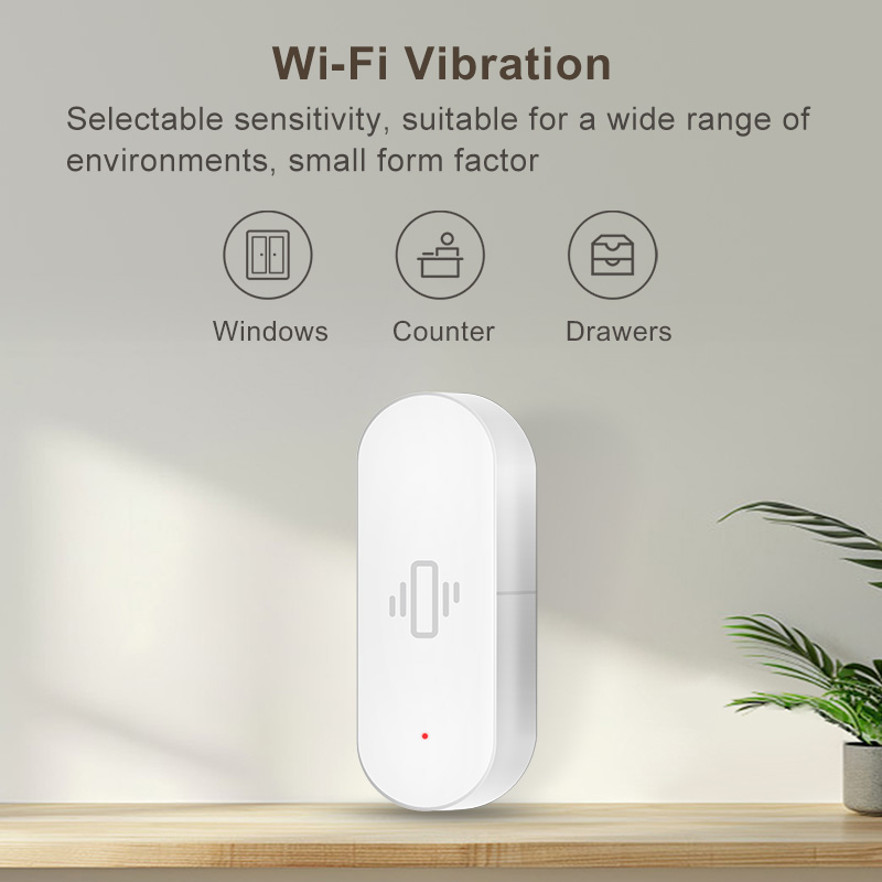 Tuya WiFi 振動センサー、高感度検知、スマートアラー - Smart Home Features のレビューと価格