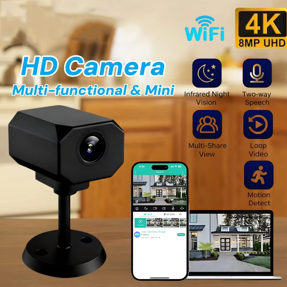 4K HD WiFi セキュリティカメラ 家庭用 ミニ スマ - Smart Home Camera のレビューと価格