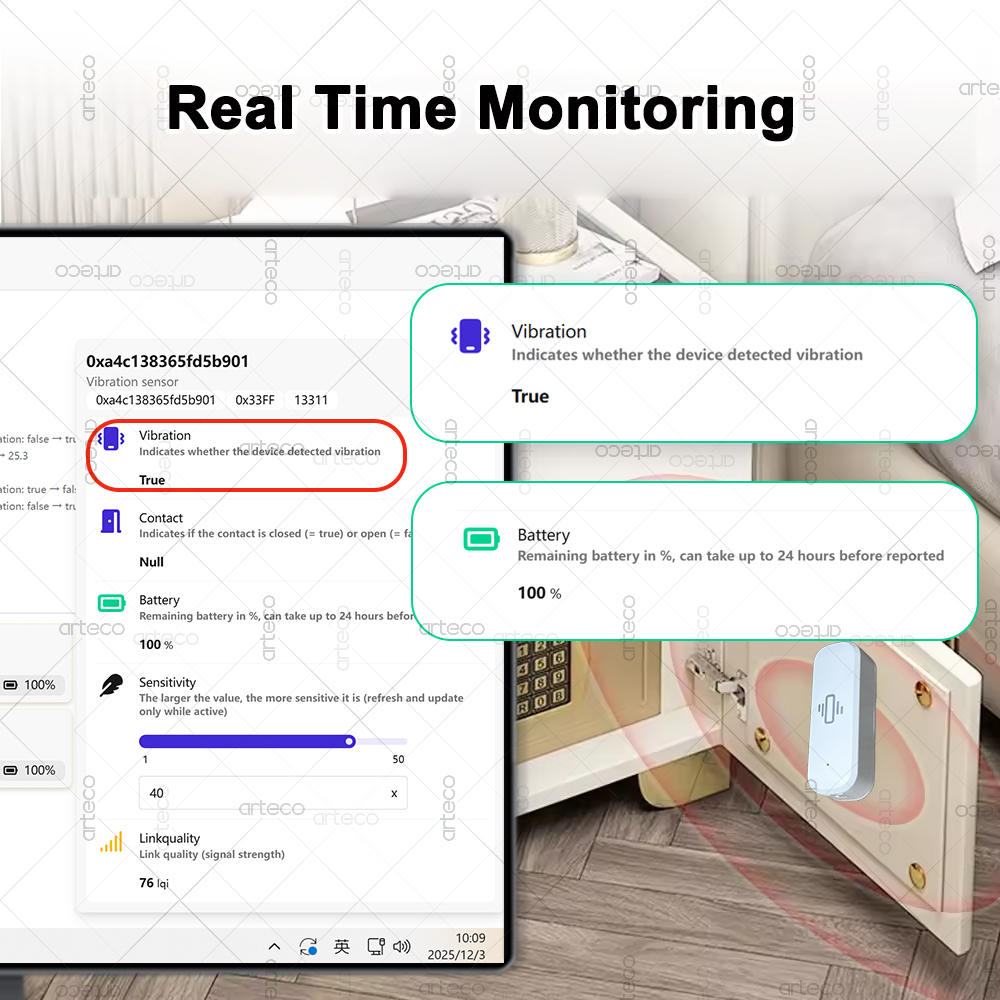 スマート ZigBee 3.0 振動センサー リモートモニタ - Smart Home Features のレビューと価格