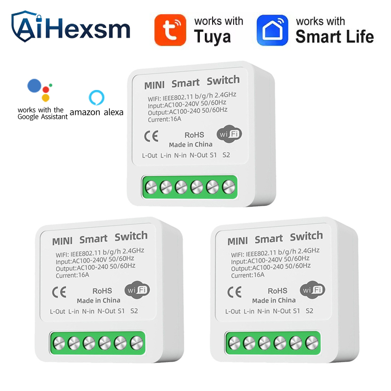 16A Tuya WiFiスマートスイッチ、2ウェイ制御、エ - Smart Home Energy Monitor のレビューと価格