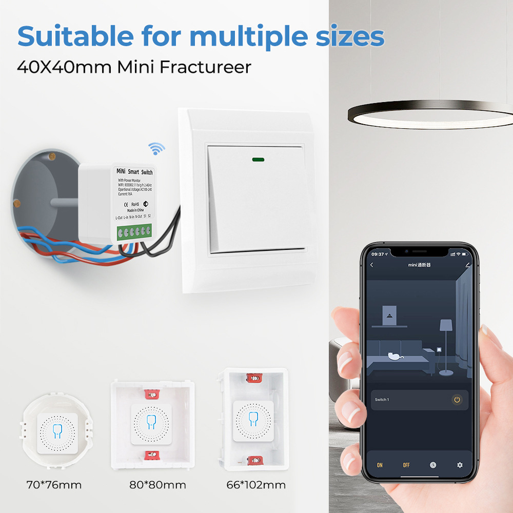 16A Tuya WiFiスマートスイッチ、2ウェイ制御、エ - Smart Home Energy Monitor のレビューと価格