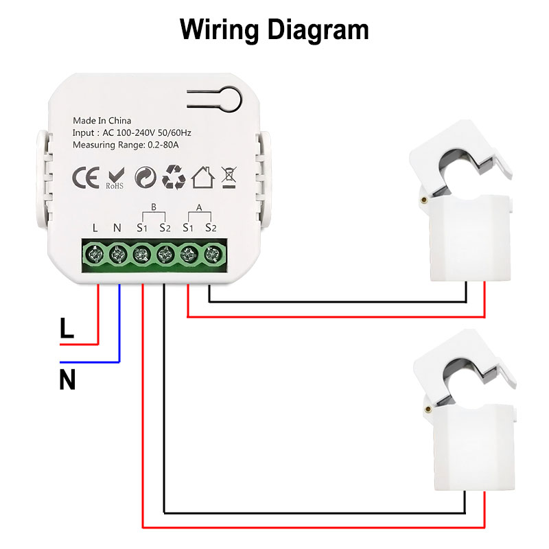 スマートWiFiエネルギーメーター 双方向1/2チャンネル  - Smart Home Energy Monitor のレビューと価格