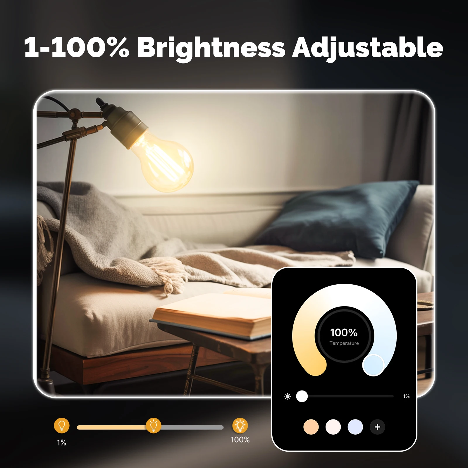 MOES TUYA Matter対応 スマートフィラメント電 - Voice Control Light Bulb のレビューと価格