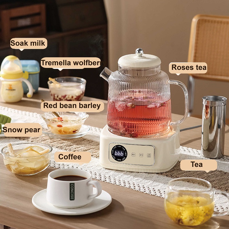 1.5Lスマート電気ケトル 温度調節可能 ガラス製ティーメー - Home Smart Kettle のレビューと価格