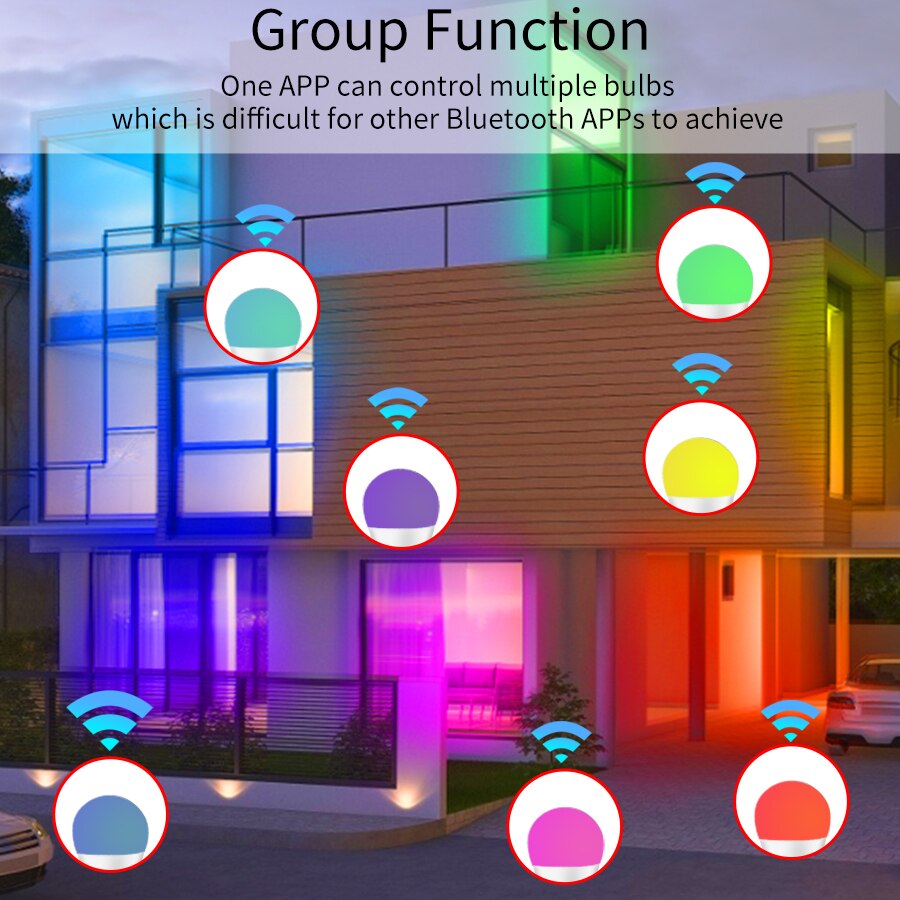 E27 WiFi スマートLED電球 RGBCW カラフル  - Voice Control Light Bulb のレビューと価格