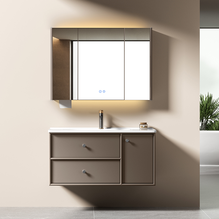 バスルームキャビネット：手頃な価格の高級ブラウン調モダンスマ - Smart Home Interior のレビューと価格