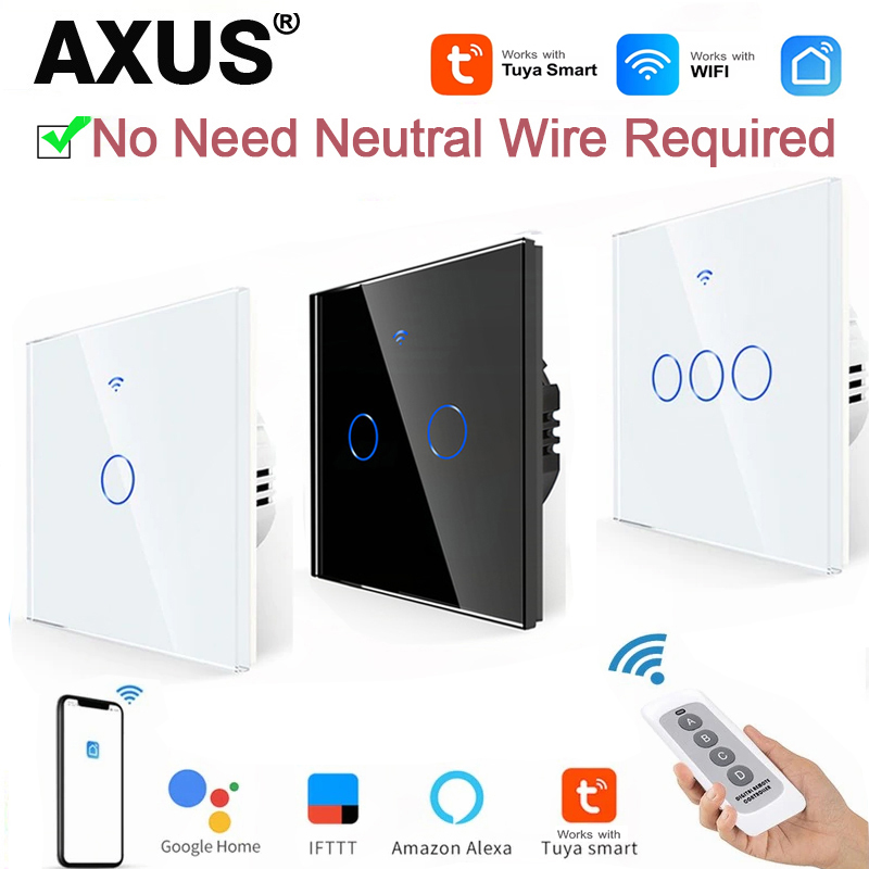 AXUS EU WiFiスマートライトスイッチ、ニュートラル - Smart Home Sistem のレビューと価格