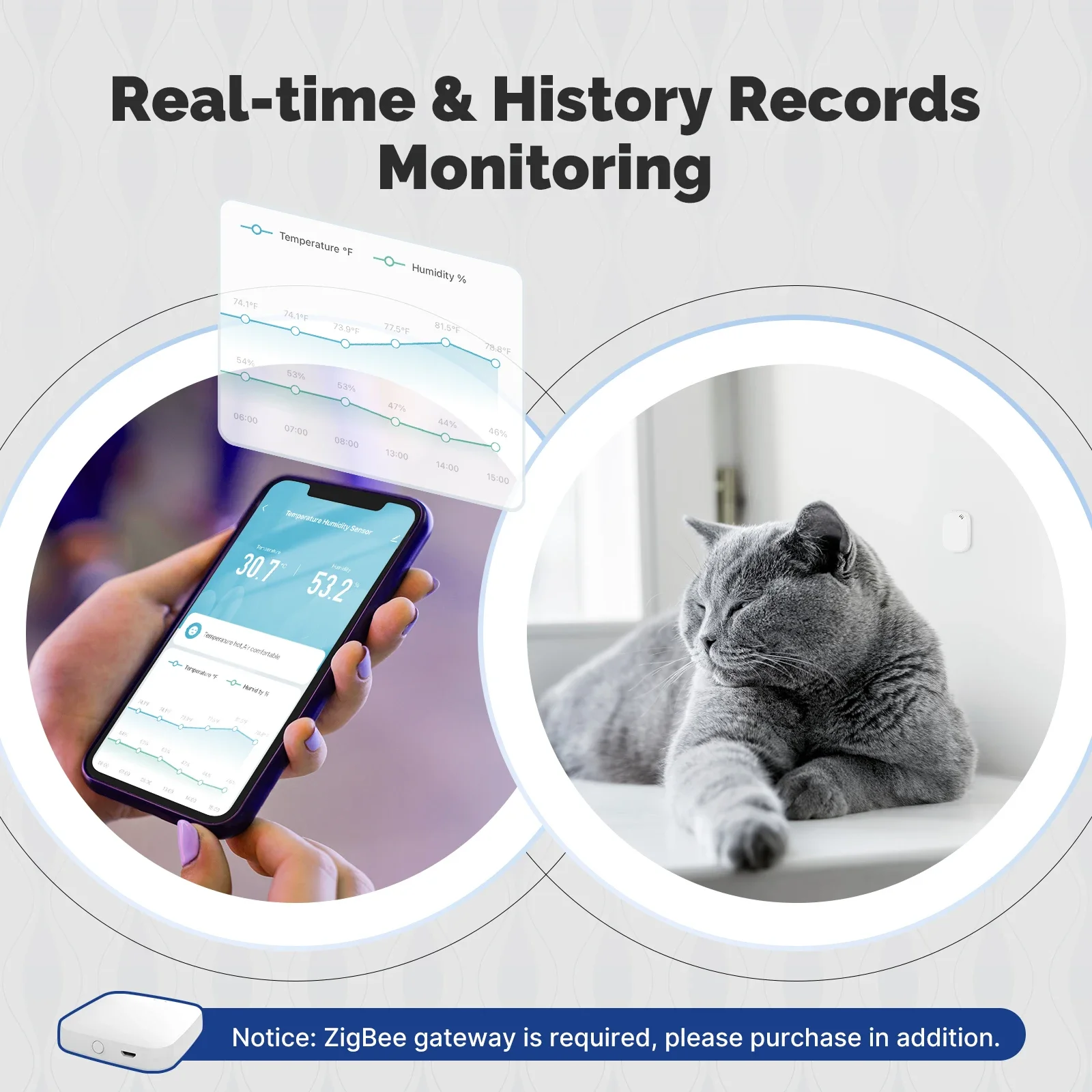 MOES Tuya Zigbee スマート温度湿度センサー  - Smart Home Energy Monitor のレビューと価格