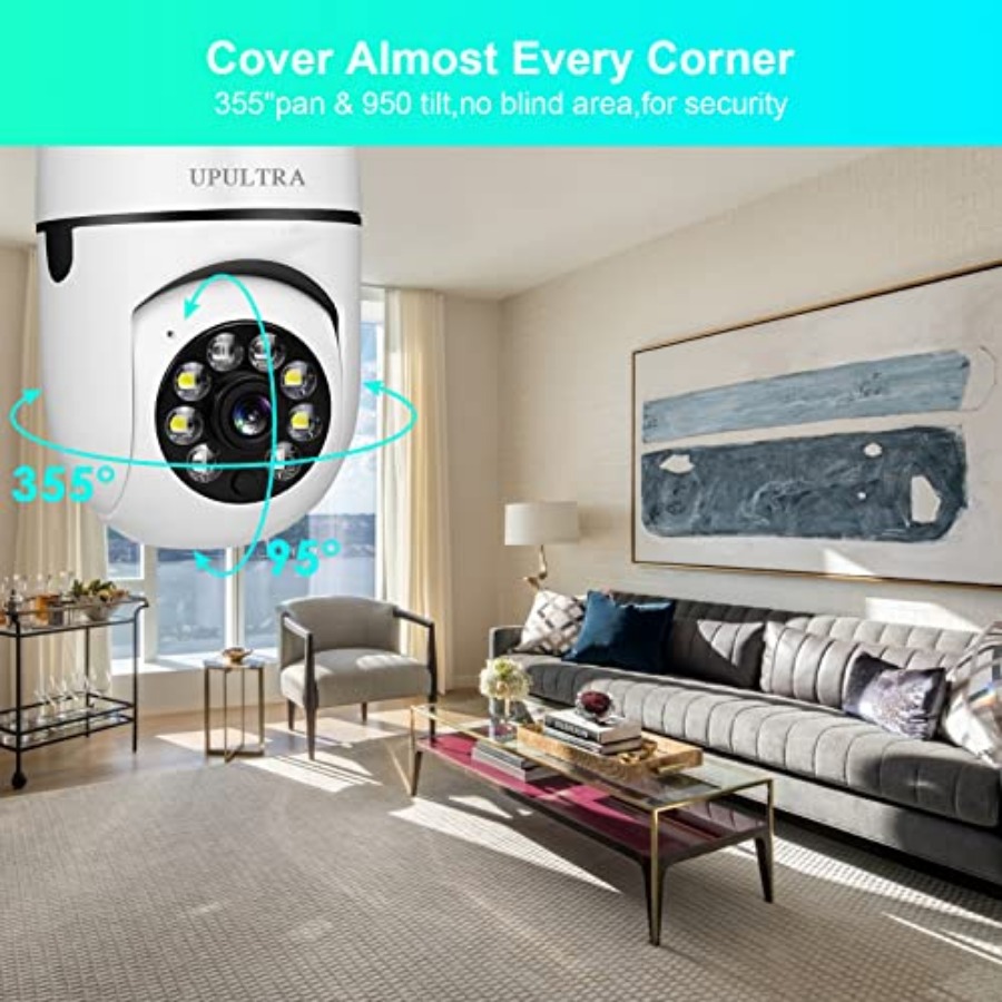 電球型1080PセキュリティワイヤレスカメラWifiスマート - Smart Home Camera のレビューと価格