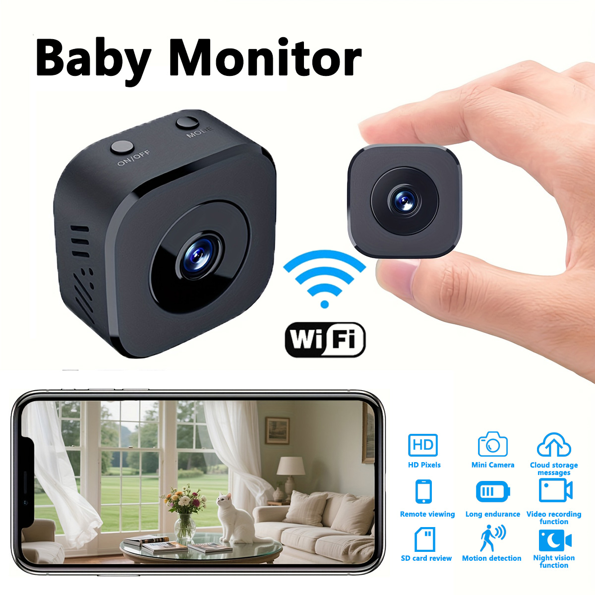 1080P HD ミニ WiFi カメラ屋内安全セキュリティ - Smart Home Camera のレビューと価格