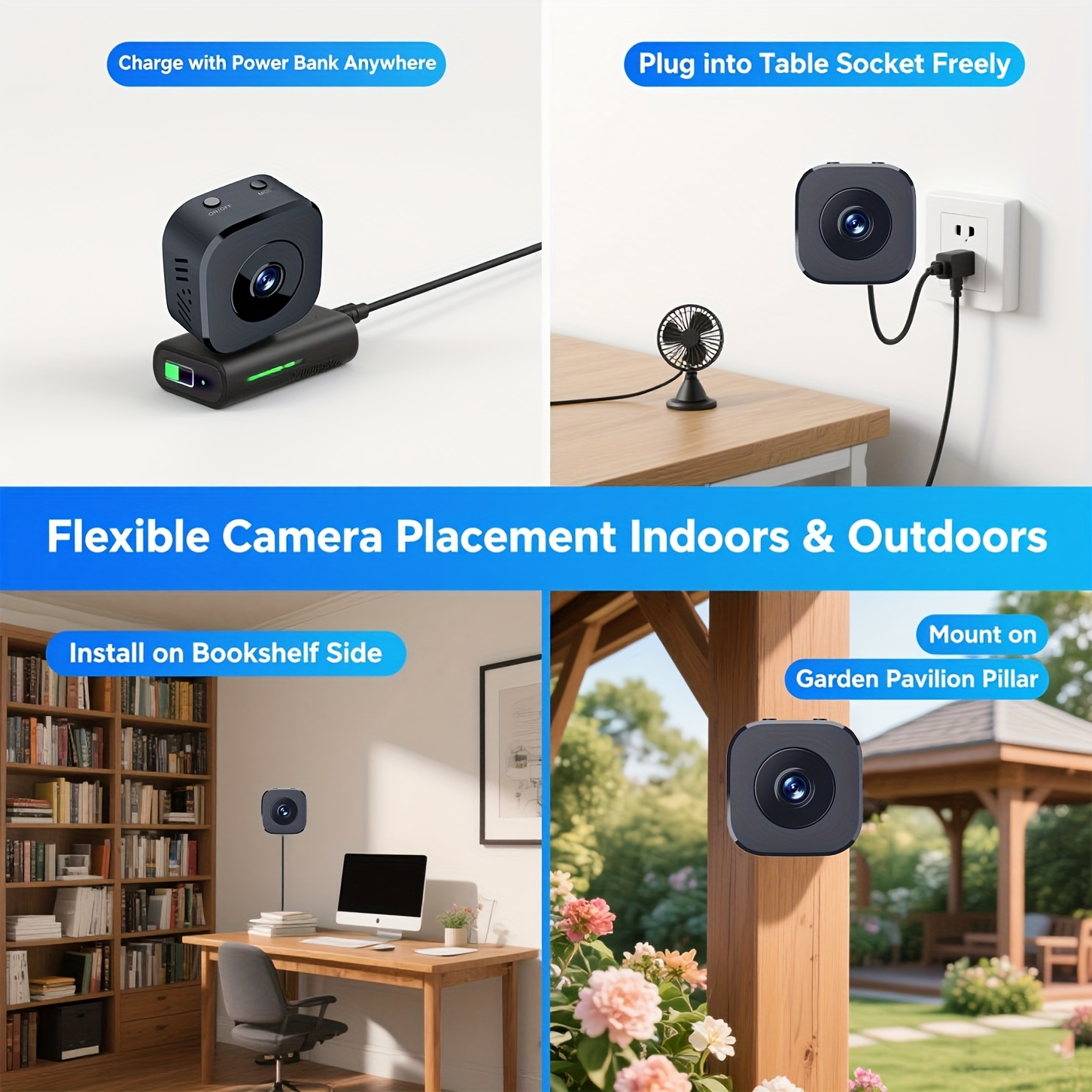 1080P HD ミニ WiFi カメラ屋内安全セキュリティ - Smart Home Camera のレビューと価格