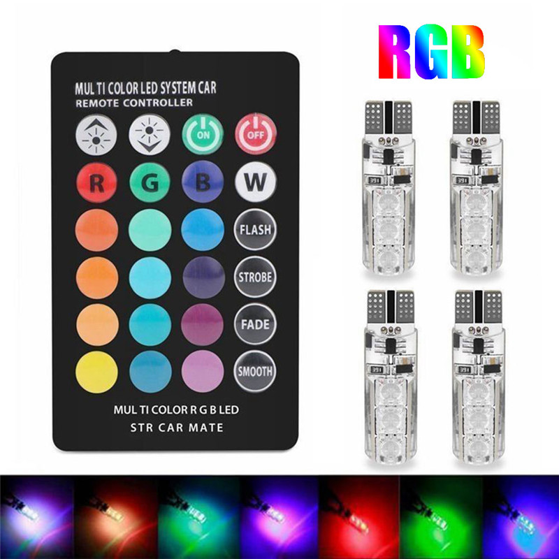 4個入り 車用シグナル雰囲気電球 T10 5050 6SMD - Voice Control Light Bulb のレビューと価格