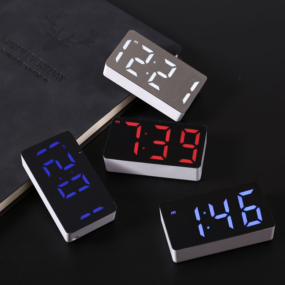 LED 電子時計ミラー目覚まし時計家庭用家具スマート小型ツー - Smart Home Interior のレビューと価格