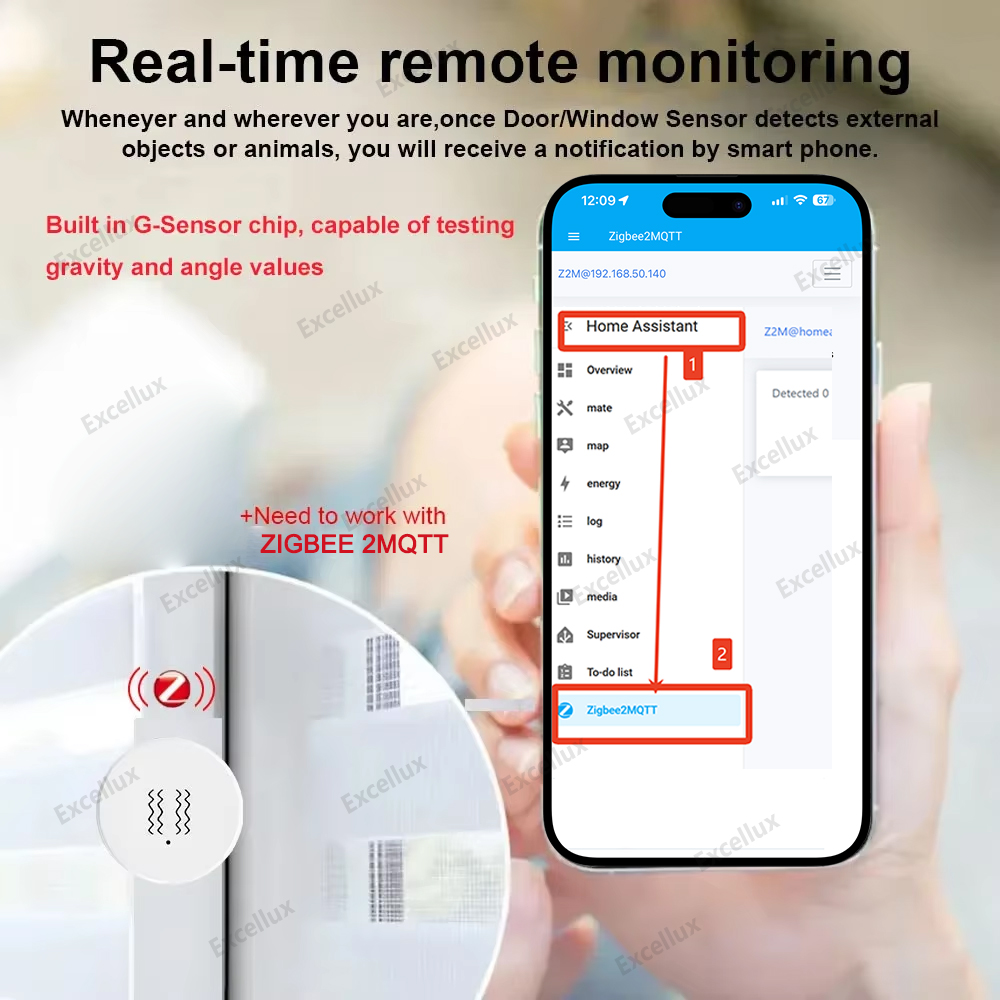 Zigbee 3.0 スマート振動センサー リアルタイム モ - Smart Home Features のレビューと価格