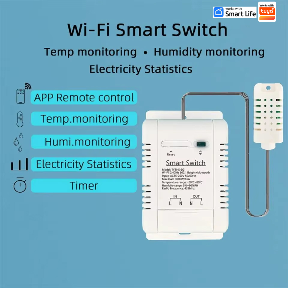 Tuya 16A 3000W WiFiサーモスタットスイッチ - Smart Home Energy Monitor のレビューと価格