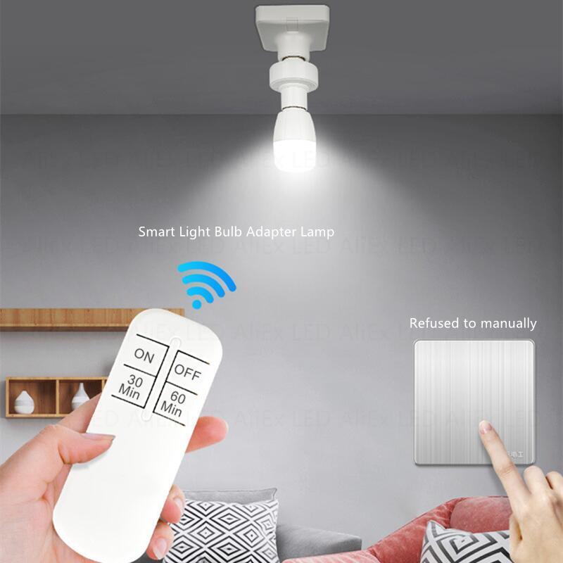 E27 LEDランプ RF 433MHz スマートリモコン  - Voice Control Light Bulb のレビューと価格